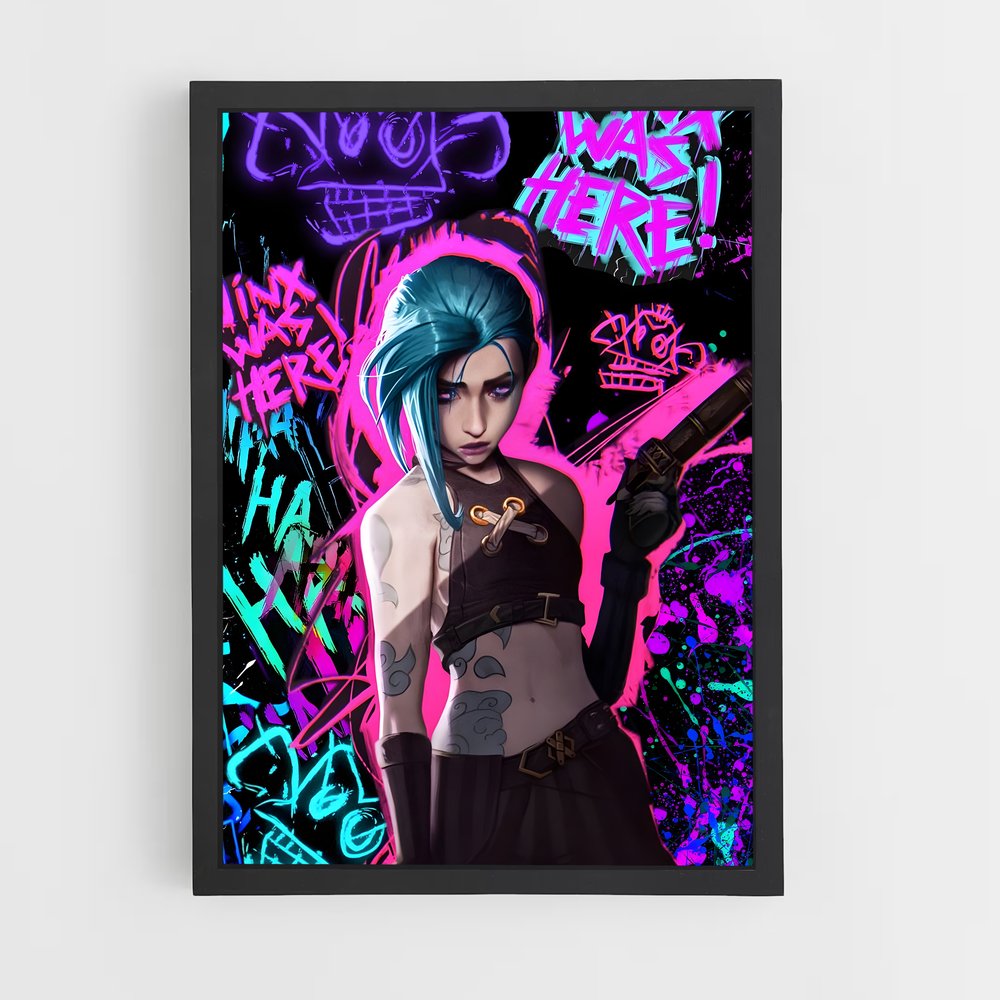 Poster Jinx en Graffiti – affiche League Of Legends (vue 2)